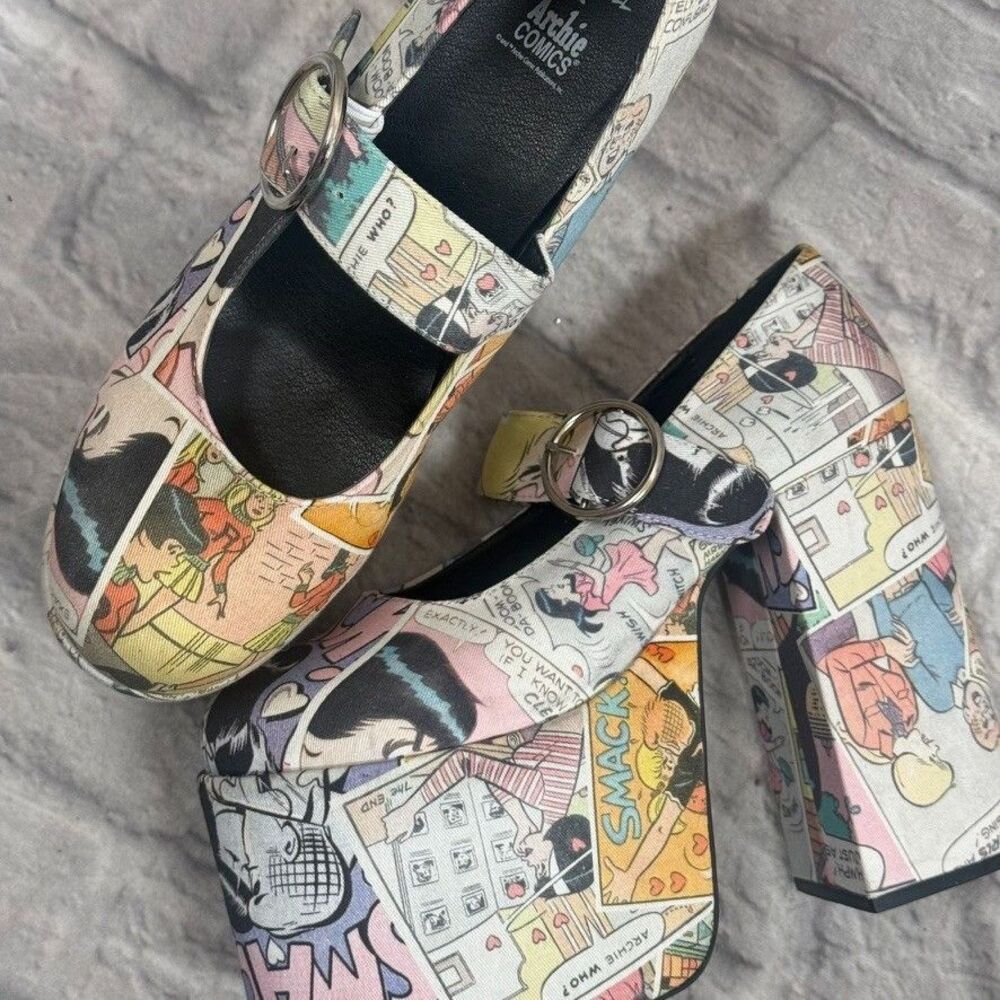 Dolls Kill X Archie Comics Platform Mary Jane Heels Sz 10 Betty and Veronica